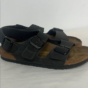 Birkenstock Black Sandals with Buckle Straps